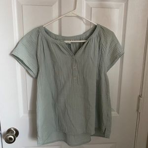 Gap Light Blue Short-Sleeved Blouse